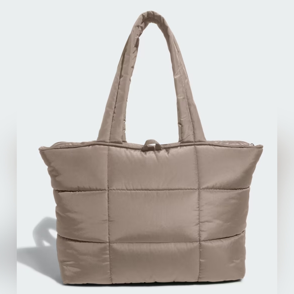 Adidas Quilted All Me 3 Tote Bag Chalky Brown - Picture 2 of 9